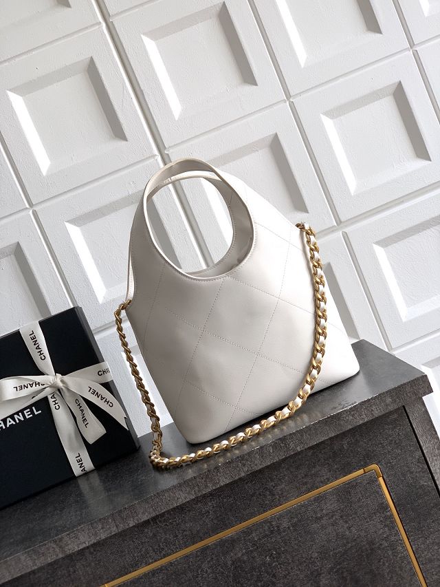 CC original calfskin small tote bag AS6132 white
