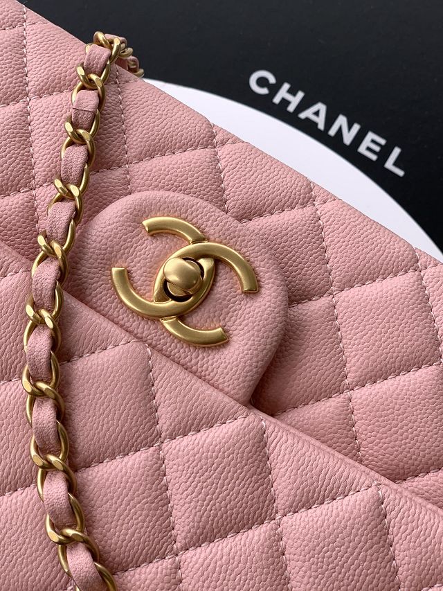 CC original grained calfskin top handle flap bag AS5702 pink