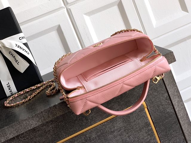 CC original grained calfskin vanity with chain AP4936 pink