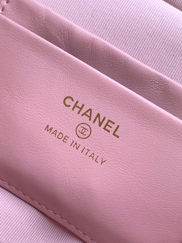 CC original grained calfskin vanity with chain AP4936 pink