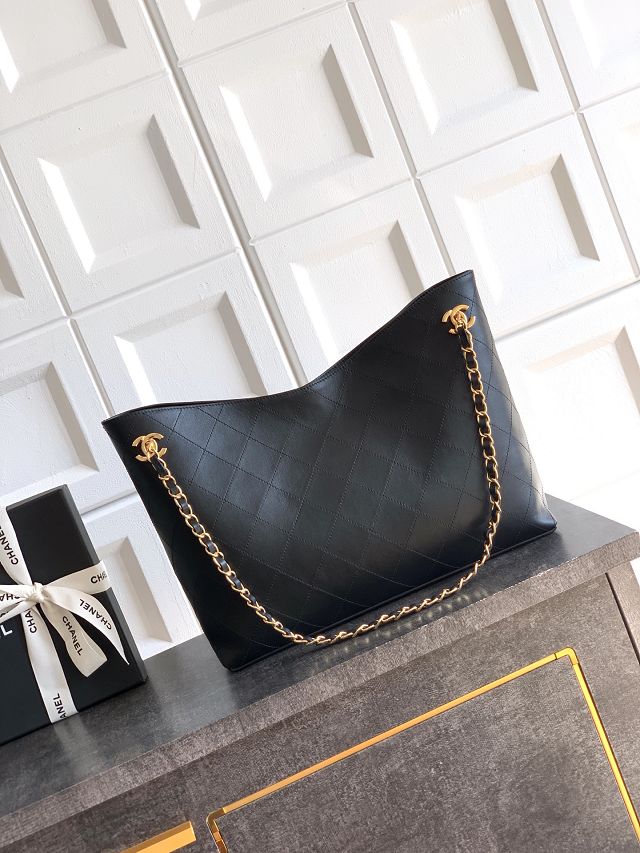 CC original lambskin medium shopping bag AS6240 black