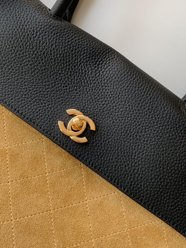 CC original suede calfskin medium tote bag AS6289 black