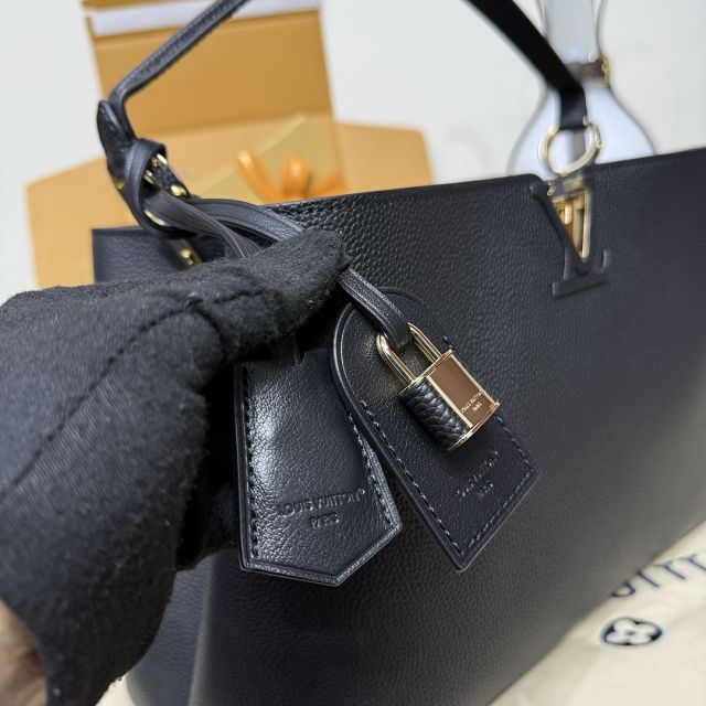 Louis vuitton original calfskin capucines visionnaire GM handbag M26259 black
