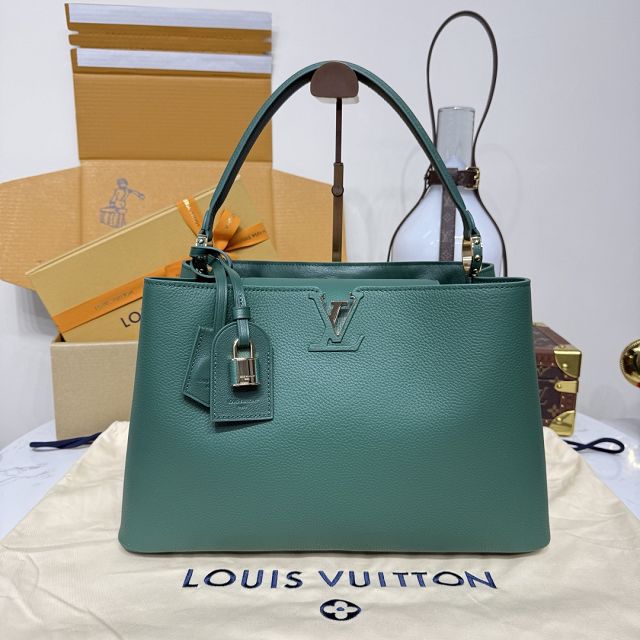 Louis vuitton original calfskin capucines visionnaire GM handbag M26259 green