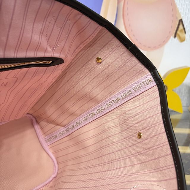 New Louis vuitton original damier ebebe neverfull pm N41359 pink