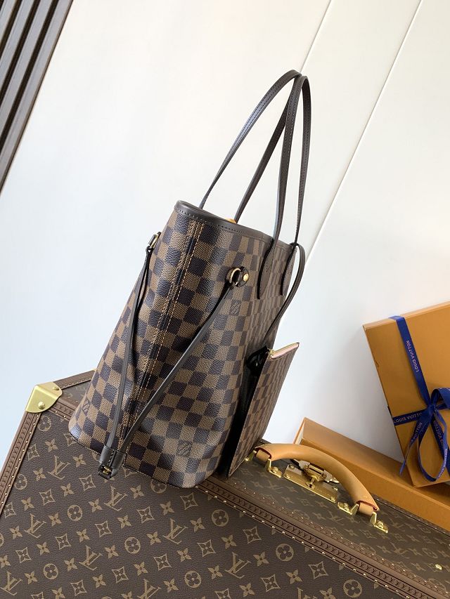 New Louis vuitton original damier ebene neverfull mm N40599 pink