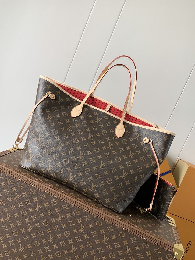 New Louis vuitton original monogram canvas neverfull gm M46978 red