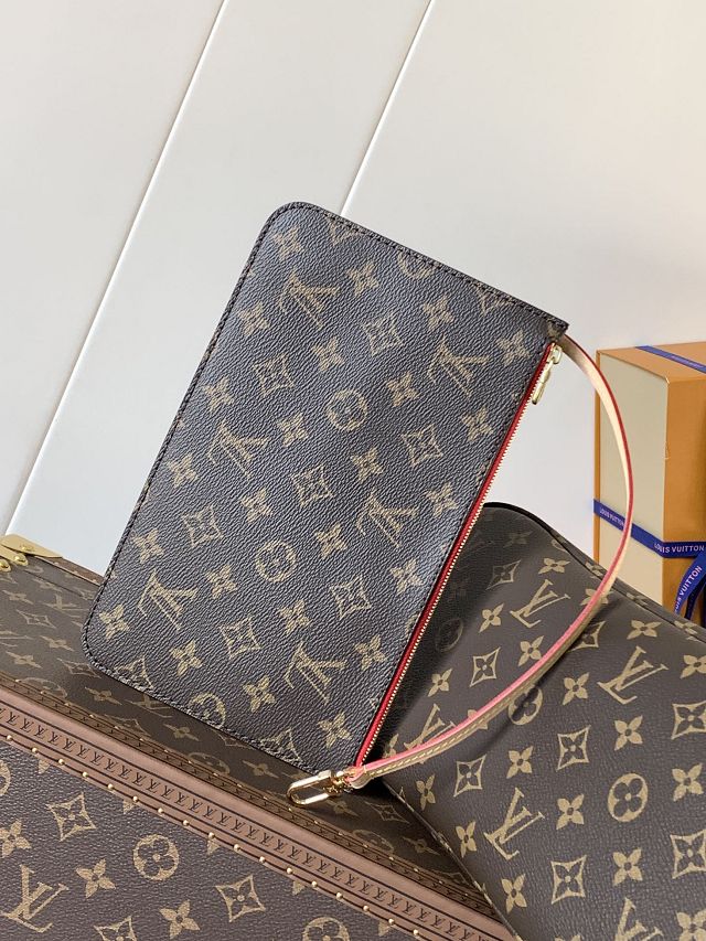 New Louis vuitton original monogram canvas neverfull mm M46987 red