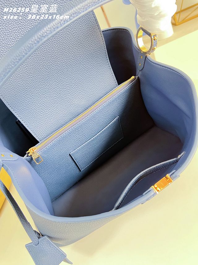Louis vuitton original calfskin capucines visionnaire GM handbag M26259 blue
