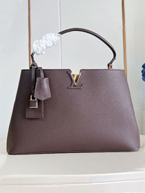 Louis vuitton original calfskin capucines visionnaire GM handbag M26259 dark brown
