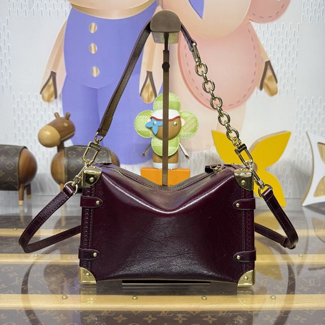 Louis vuitton aged calfskin side trunk MM M26305 bordeaux