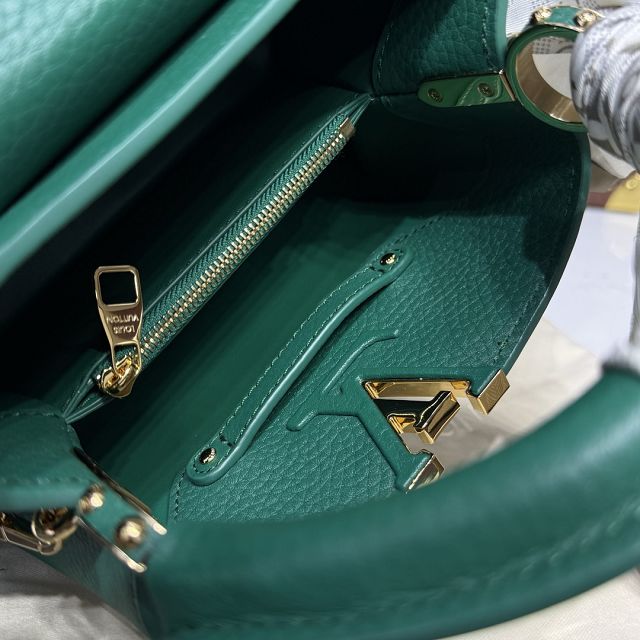 Louis vuitton original calfskin capucines mini handbag M24739 green