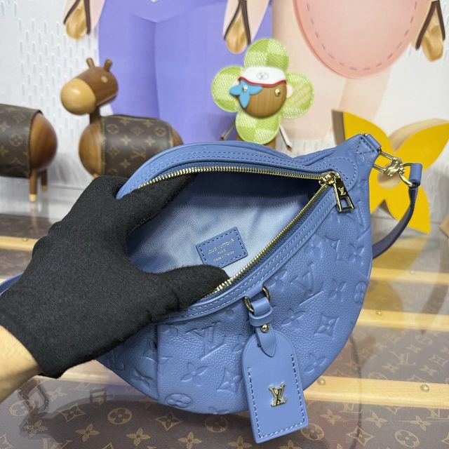 Louis vuitton original calfskin high rise bumbag PM M28356 blue