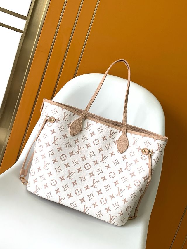 Louis vuitton original calfskin&canvas neverfull Inside out MM M25665 dune