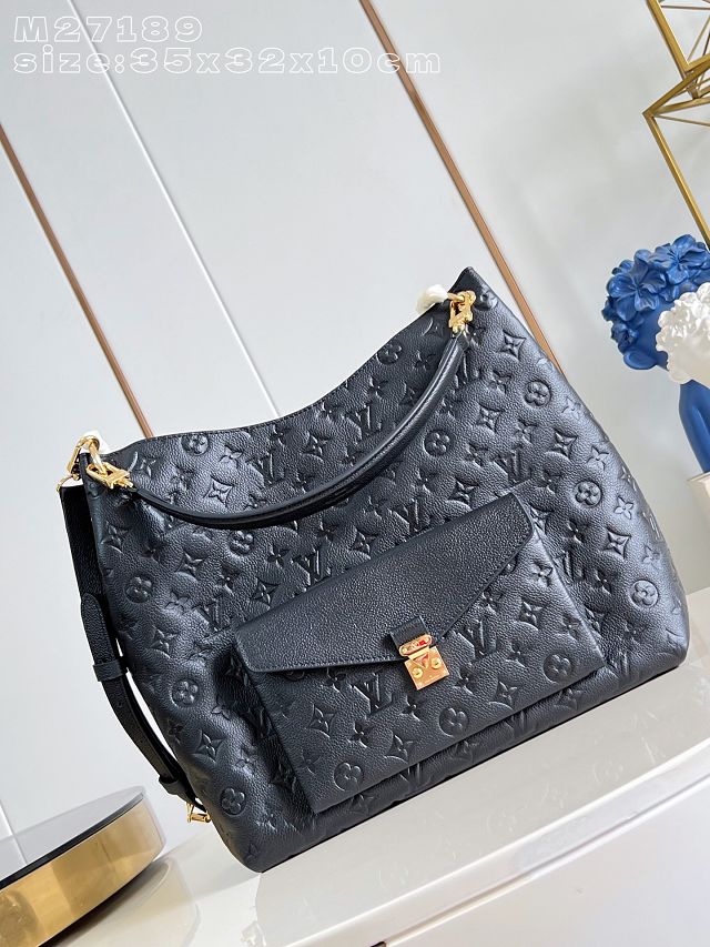 Louis vuitton original calfskin hobo metis M27189 black