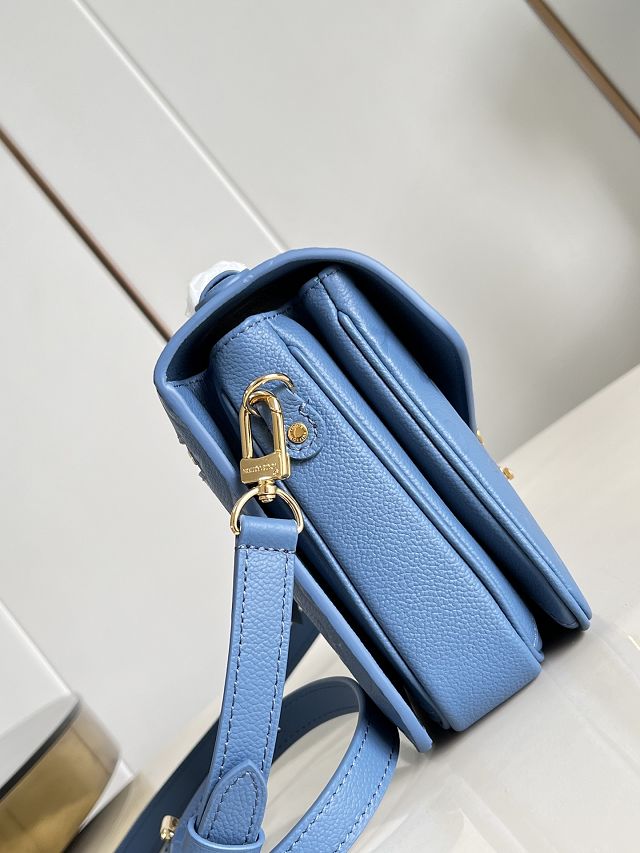 Louis vuitton original calfskin pochette metis M41487 blue
