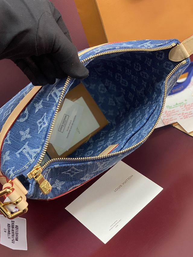 Louis vuitton original denim cruiser toiletry bag M27945 blue