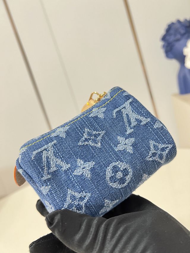 Louis vuitton original denim trousse speedy M27605