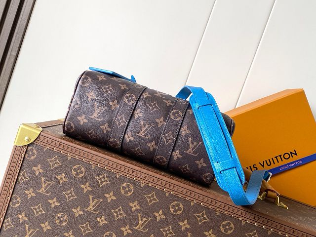 Louis vuitton original monogram canvas keepall 25 M28026 blue