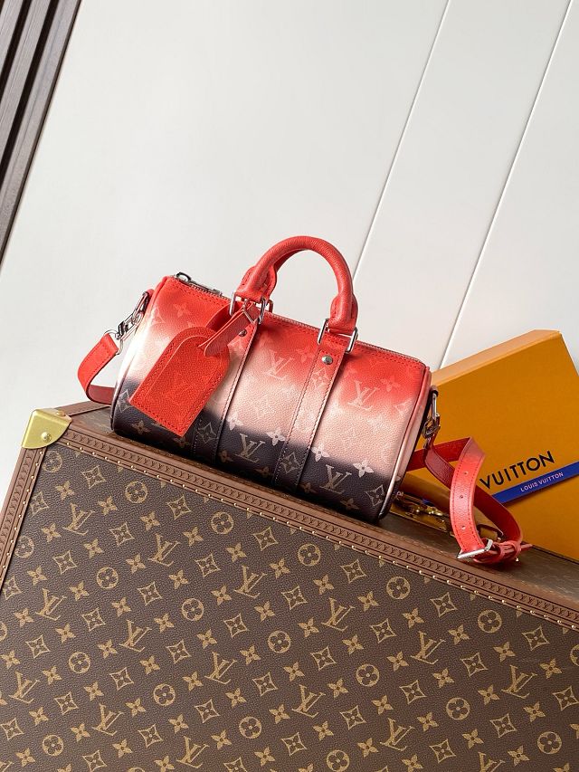 Louis vuitton original monogram canvas keepall 25 M28074 orange