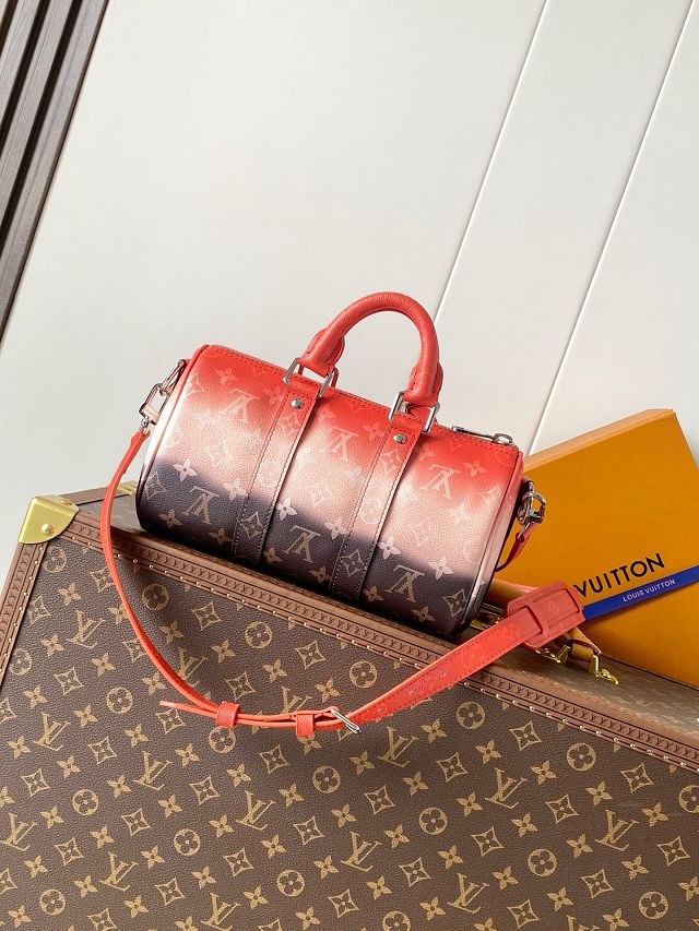 Louis vuitton original monogram canvas keepall 25 M28074 orange