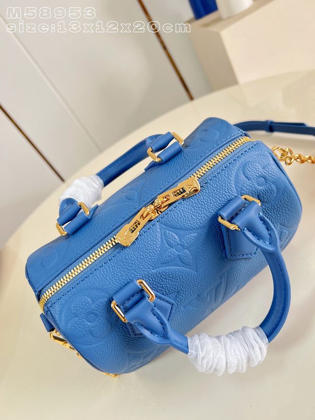 Louis vuitton original calfskin speedy 20 M58953 blue