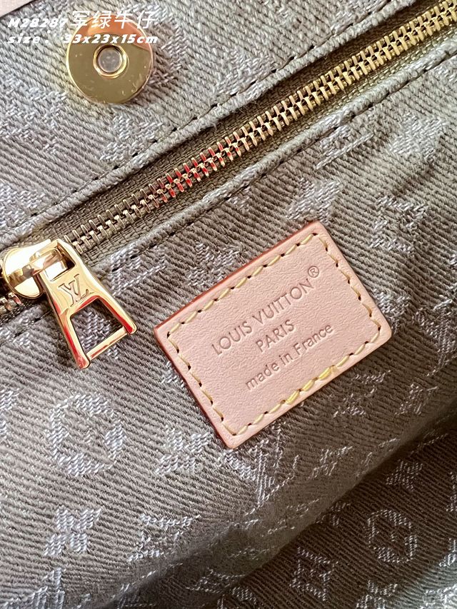 Louis vuitton original denim carryAll cargo PM M27623 green