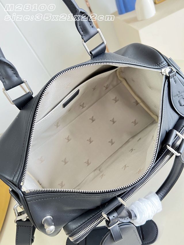 Louis vuitton original calfskin keepall cargo 35 M28100 black 