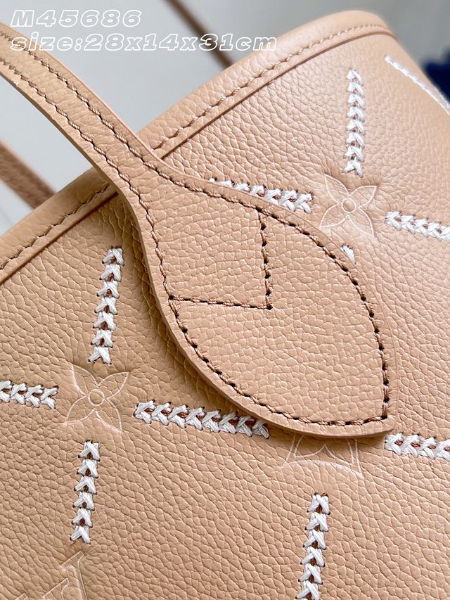 Louis vuitton original calfskin neverfull MM M29486 hazelnut