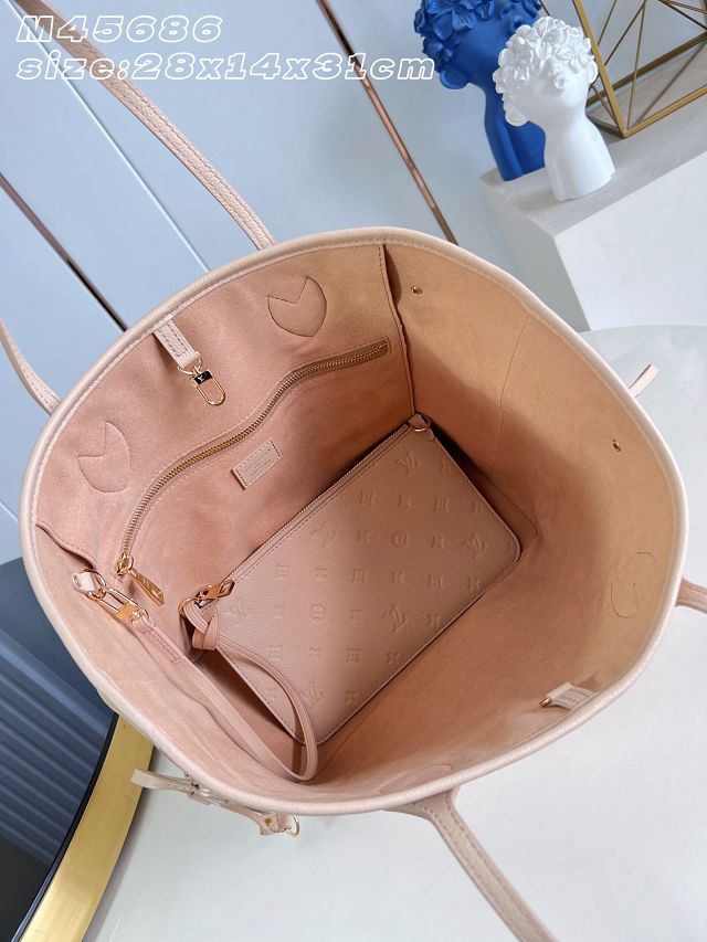 Louis vuitton original calfskin neverfull MM M29486 hazelnut