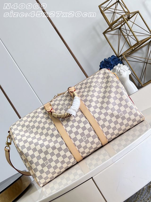 Louis vuitton original damier azur keepall 45 N40909