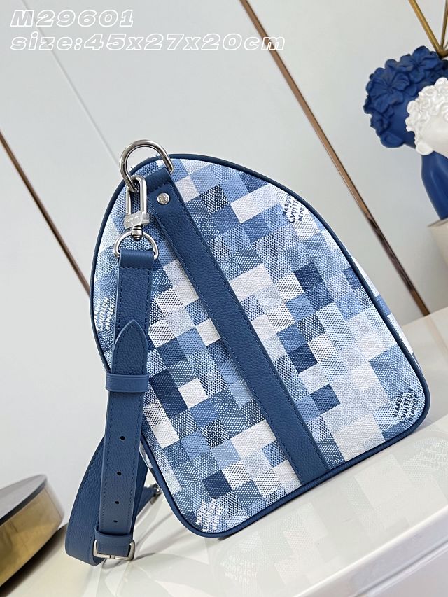Louis vuitton original denim keepall 50 M14957 blue