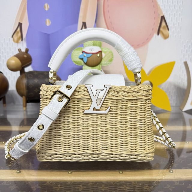 Louis vuitton original rattan capucines mini handbag M26004