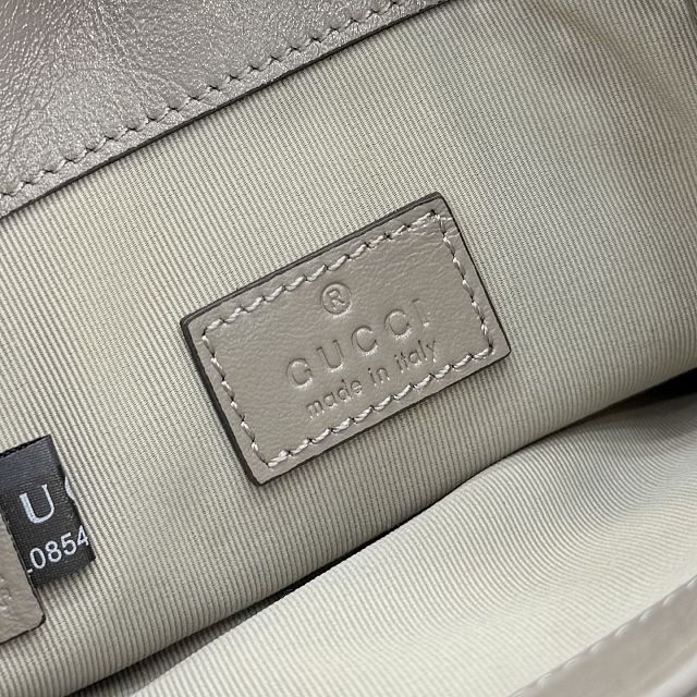 GG original calfskin marmont mini bucket bag 856404 grey