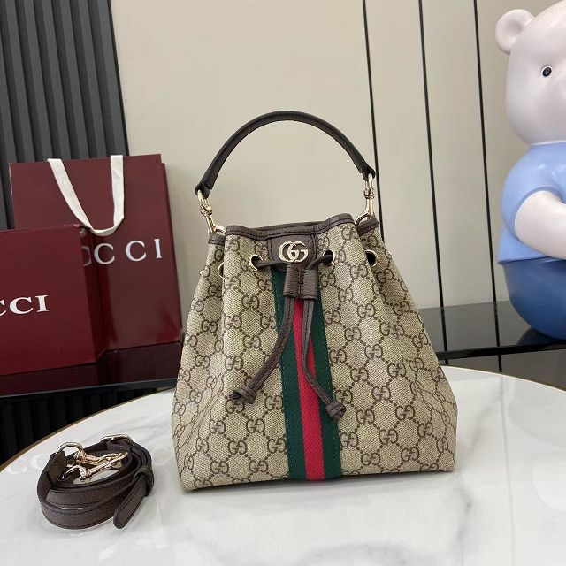 GG original canvas ophidia bucket bag 841313 brown