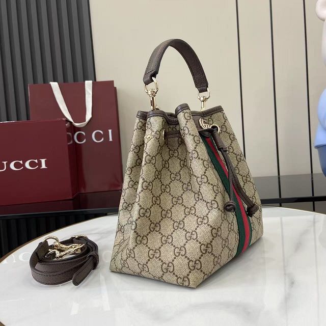 GG original canvas ophidia bucket bag 841313 brown