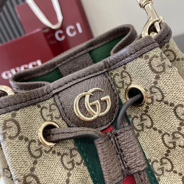 GG original canvas ophidia bucket bag 841313 brown