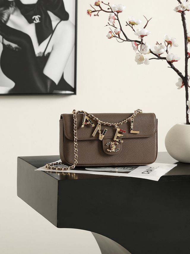 CC calfskin small flap bag AS6340