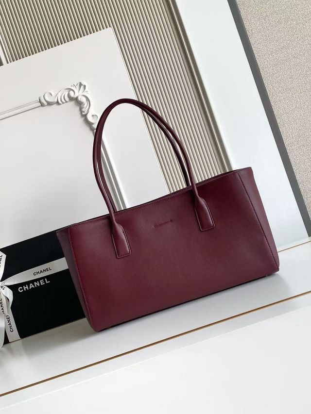 CC calfskin small tote bag AS6243 bordeaux