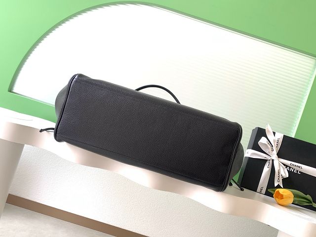 CC grained calfskin large shopping bag AS6289 black