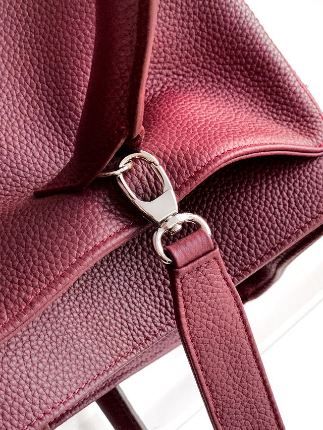 CC grained calfskin medium tote bag AS2157 wine