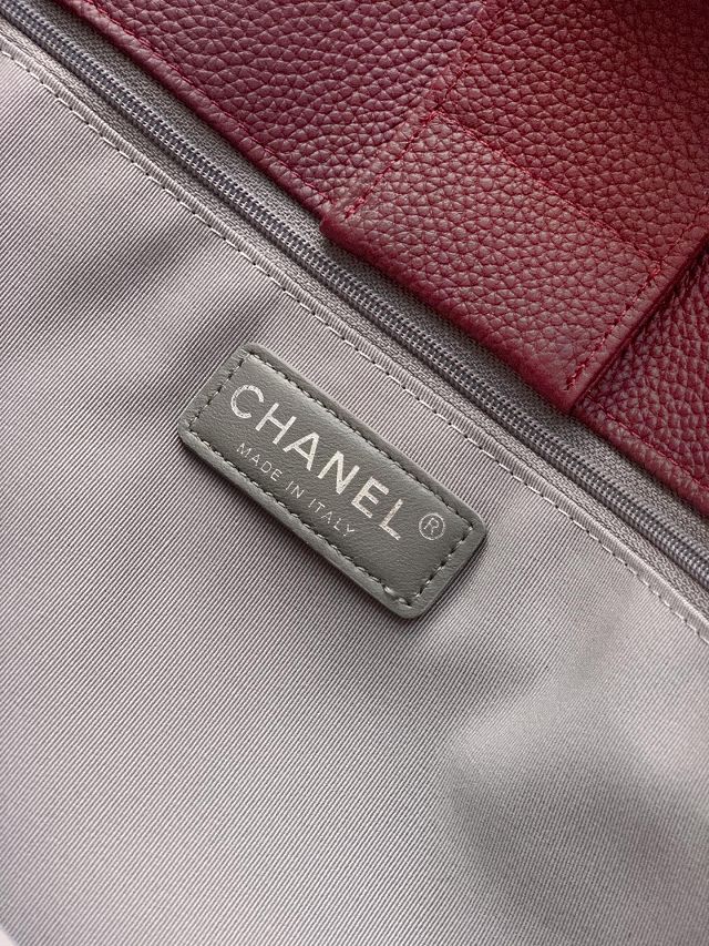 CC grained calfskin medium tote bag AS2157 wine