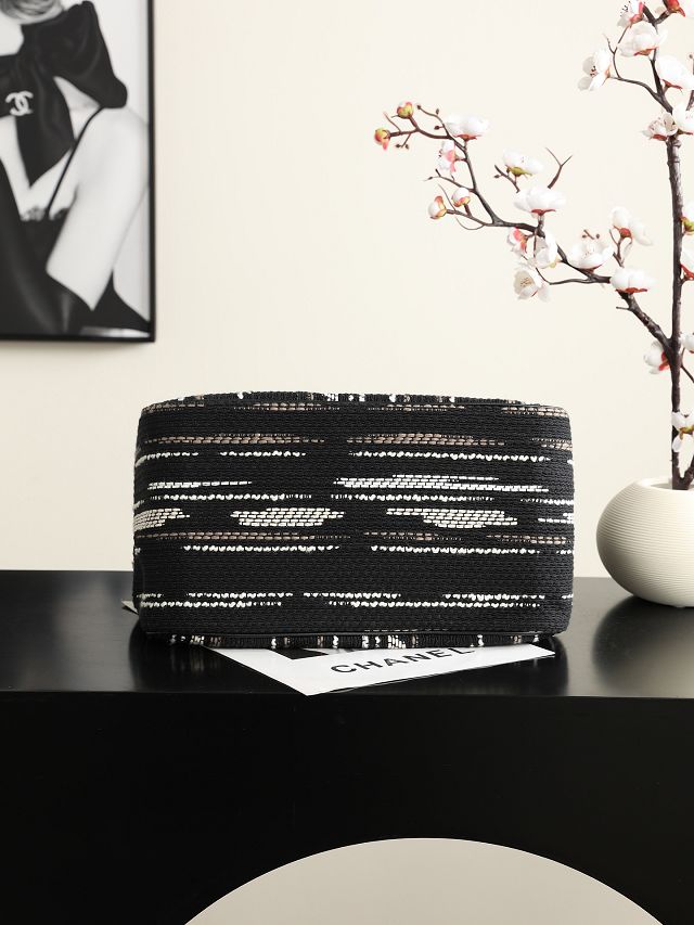 CC tweed small shopping bag AS6200 black