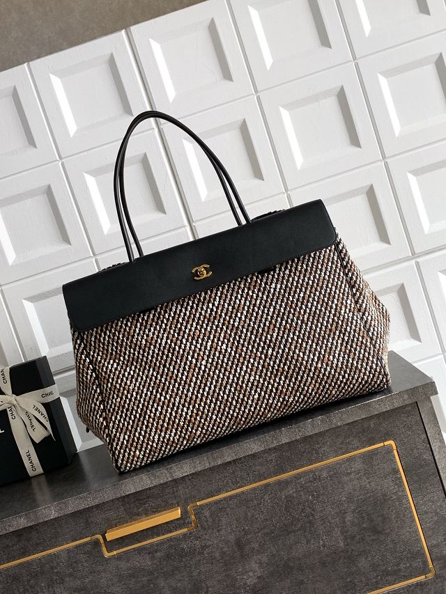 CC tweed large shopping bag AS6289 black