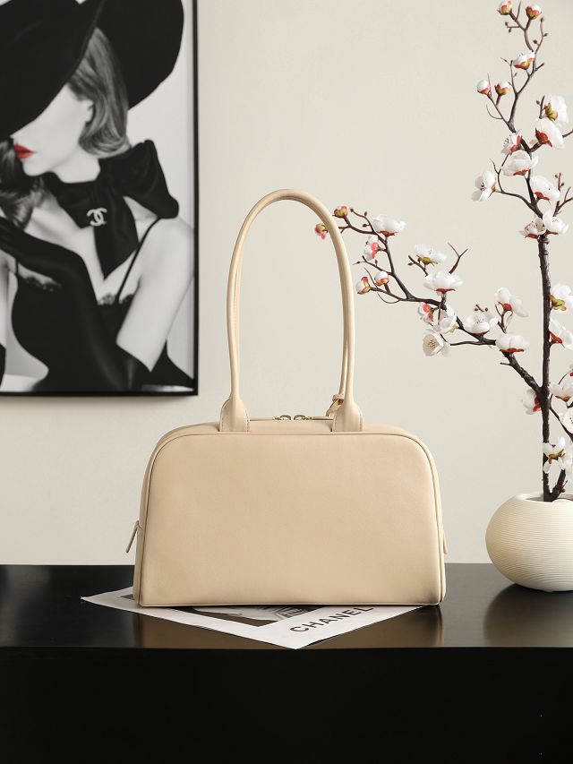 CC calfskin medium bowling bag AS6580 beige