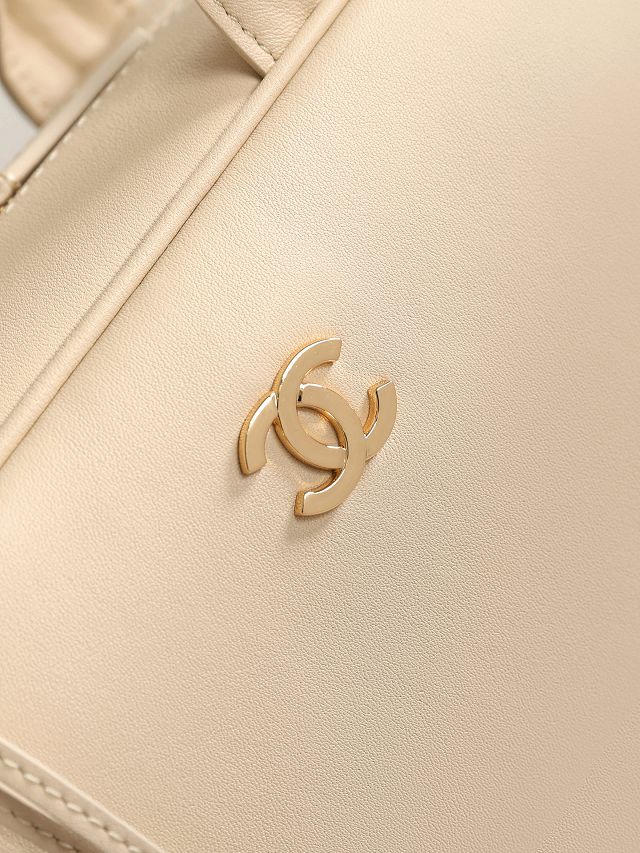 CC calfskin medium bowling bag AS6580 beige