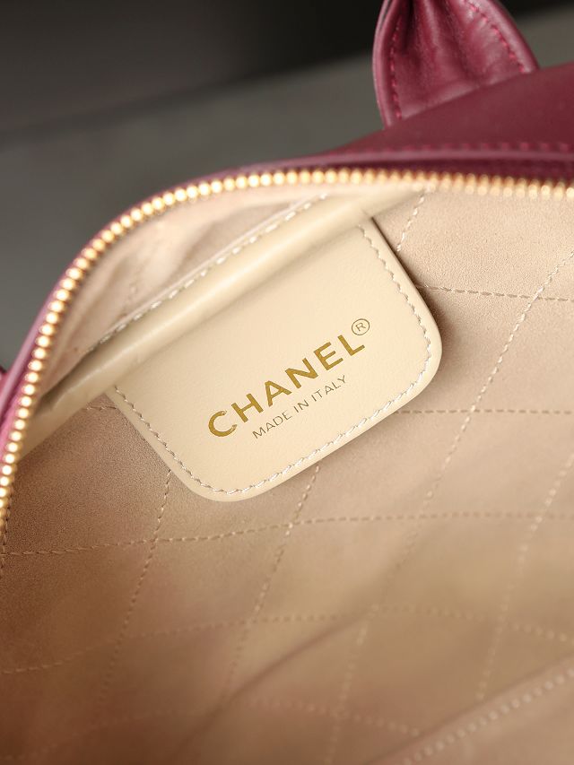 CC calfskin medium bowling bag AS6580 bordeaux