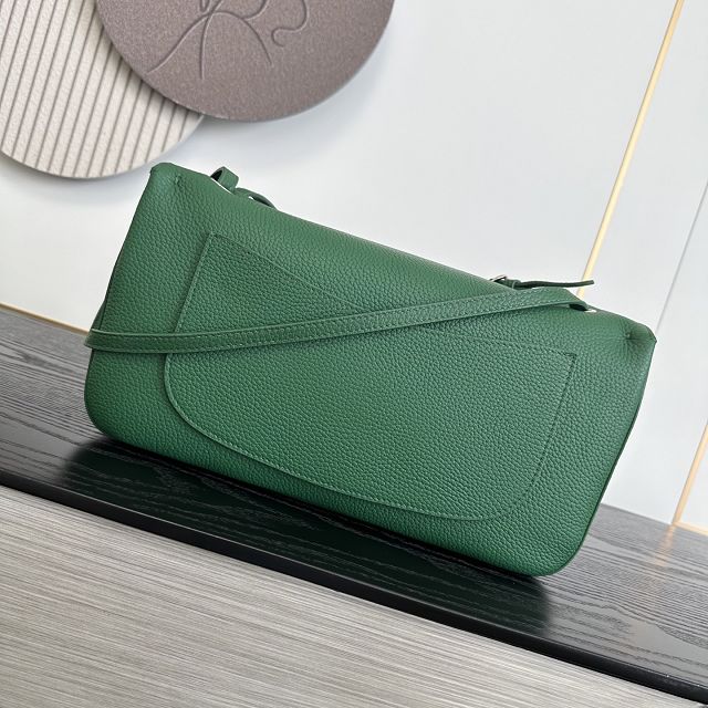CC grained calfskin maxi flap bag AS6231 green
