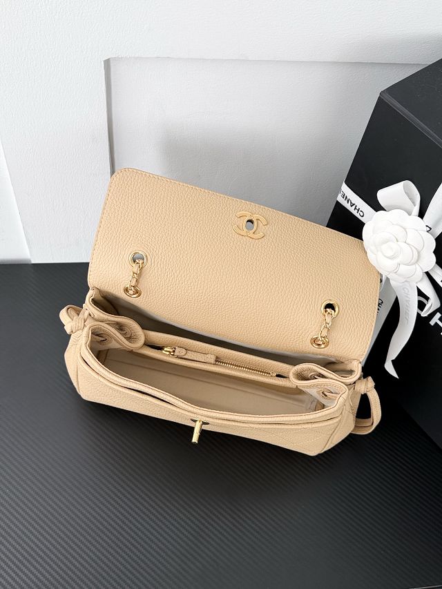 CC grained calfskin small tote bag AS6427 beige