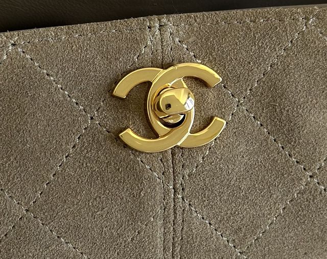CC suede mini tote bag AS5635 khaki